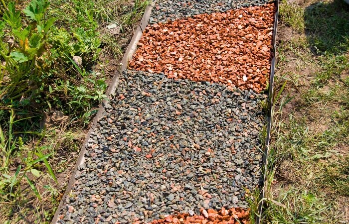 garden path made with mulch