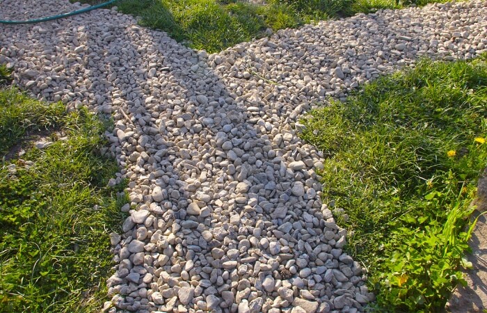 gravel pathway for covering muddy yard