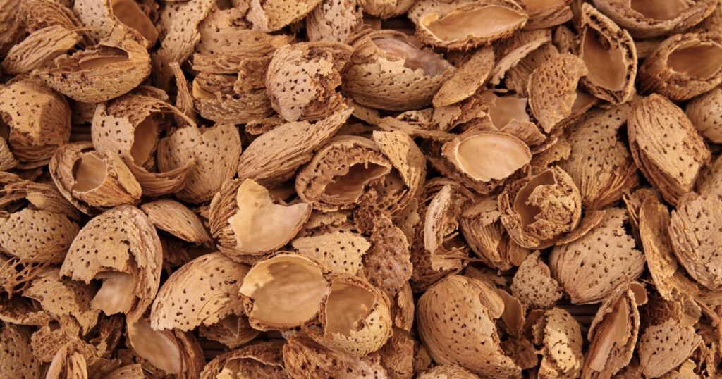 almond shells for composting